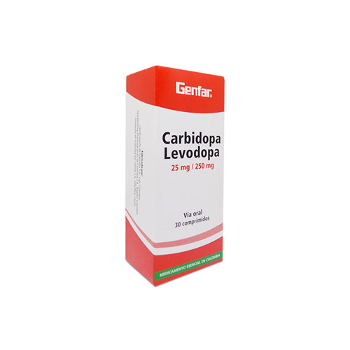 LEVODOPA CARBIDOPA 250 25 MG X 30 TAB GENFAR Farmavida Droguería