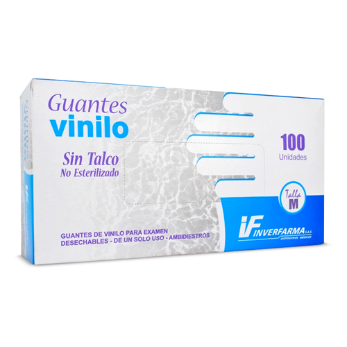 Guantes de Vinilo Caja x100 und