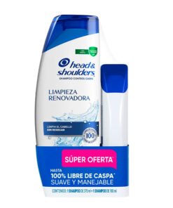 CHAMPU H&S LIMPIEZA RENOVADORA OFERTA X 375 +180 ML