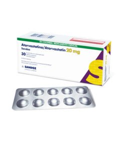 ATORVASTATINA 20 MG SANDOZ CAJA X 30 TABS