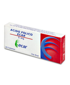 ACIDO FOLICO 5 MG ECAR CAJA X 20 TABS