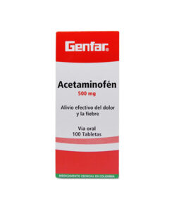 ACETAMINOFEN 500 MG GENFAR CAJA X 100 TABS