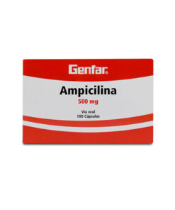 AMPICILINA 500 MG GENFAR CAJA X 100 CAPS