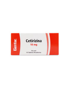 CETIRIZINA 10 MG GENFAR CAJA X 10 TABS