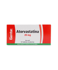 ATORVASTATINA 20 MG GENFAR CAJA X 10 TABS