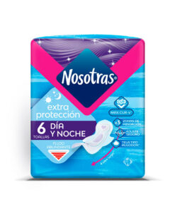 TOALLAS NOSOTRAS EXT/PROT DIA-NOCHE TELA PQTE X 6 UNDS