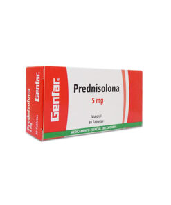 PREDNISOLONA 5 MG GENFAR CAJA X 30 TABS