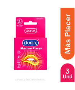 PRESERV. DUREX MAXIMO PLACER CAJA X 3 UNDS