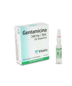 GENTAMICINA 160 MG/2ML VITALIS CAJA X 10 AMPS