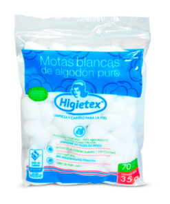 ALGODON HIGIETEX MOTAS BLANCAS BOLSA X 35 GR