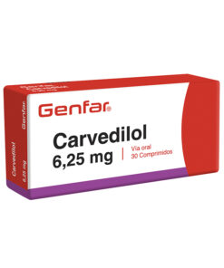 CARVEDILOL  6.25 MG GENFAR ** CAJA X 30 TABS