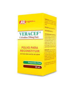 VERACEF 250/5 ML SUSP FCO X 80 ML