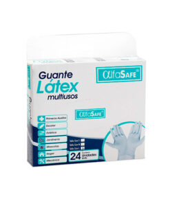 GUANTES LATEX TALCO T-M ALFASAFE CAJA X 24 UNDS