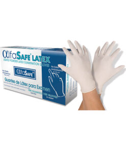 GUANTES LATEX TALCO T-L ALFASAFE CAJA X 100 UNDS