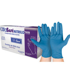 GUANTES NITRILO AZUL T-M S/TLC ALFASAFE X 100