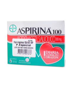 ASPIRINA 100 MG X 140 TAB PACK X 4 CAJAS