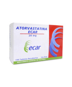 ATORVASTATINA 20 MG ECAR CAJA X 100 TABS