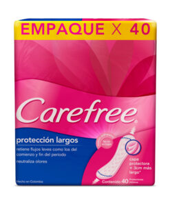 PROTECTORES CAREFREE LARGOS PQTE X 40 UNDS