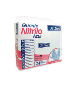 GUANTES NITRILO AZUL T-S S/TLC ALFASAFE X 24 U