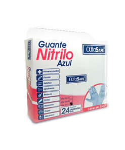 GUANTES NITRILO AZUL T-L S/TLC ALFASAFE X 24 U