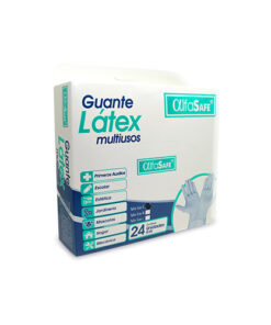 GUANTES LATEX TALCO T-S ALFASAFE CAJA X 24 UNDS