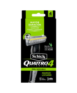 MAQUINA SCHICK QUATTRO TITANIU +3 REPUESTOS