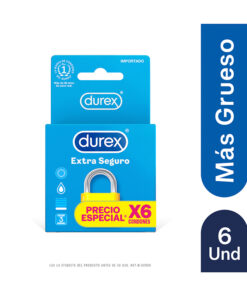 PRESERV. DUREX EXTRA SEGURO PROMO CAJA X 6 UNDS