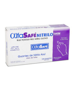 GUANTES NITRILO AZUL T-S S/TLC ALFASAFE X 100