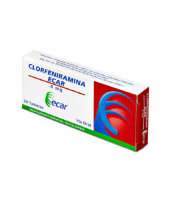 CLORFENIRAMINA 4 MG ECAR CAJA X 20 TABS