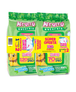TOALLITAS ARRURRU ALOE/MNZNLLA 240 UNDS OFERTA