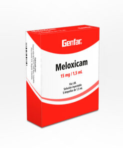 MELOXICAM 15 MG/1.5 ML GENFAR CAJA X 5 AMP