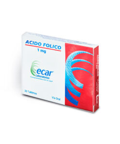 ACIDO FOLICO 1 MG ECAR CAJA X 20 TABS