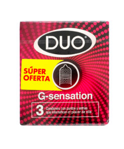 PRESERV. DUO G-SENSATION P/ESPE CAJA X 3 UNDS