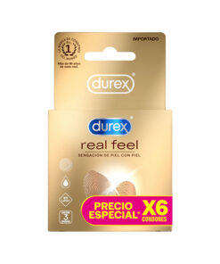 PRESERV. DUREX REAL FEEL P/ESP X 6 UNDS