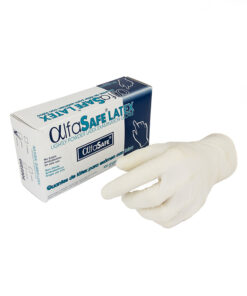 GUANTES LATEX TALCO T-M ALFASAFE CAJA X 100 UNDS