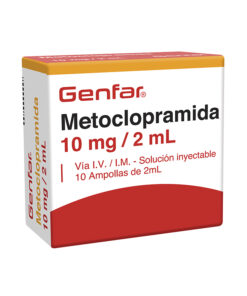 METOCLOPRAMIDA 10 MG/2ML GENFAR CAJA X 10 AMP