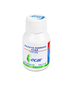 SULFATO FERROSO 200 MG ECAR FCO X 100 GRAG