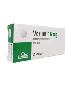 VERUM 16 MG CAJA X 20 TABS