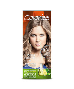 TINTE COLORISS 8.31 RUBIO DORADO CENIZO X 50 GR