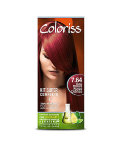 TINTE COLORISS 7.64 RUB.MED. ROJIZO COBRIZO