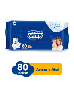 TOALLITAS WINNY AVENA/MIEL X 80 UNDS