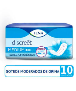 TOALLAS TENA MUJER DISCREET MEDIUM X 10 UND
