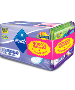 TOALLAS NOSOTRAS MATERNIDAD X 10 UNDS + 3 B.NOCHES