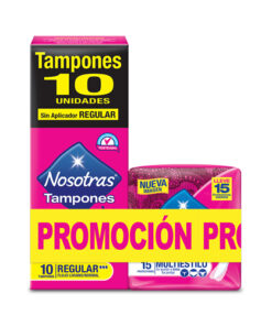 TAMPONES NOSOTRAS REG.S/A X 10 + 15 PROTECTORE
