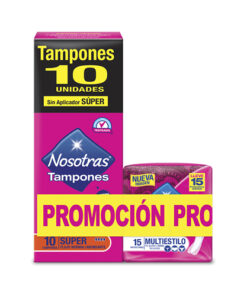 TAMPONES NOSOTRAS SUP.S/A X 10 + 15 PROTECT