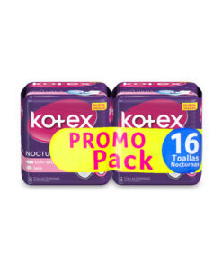 TOALLAS KOTEX NOCTURNA ALAS PACK 2 X 8 UNDS