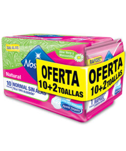 TOALLAS NOSOTRAS NATURAL NORMAL TELA X 10 +OFERTA