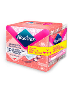 TOALLAS NOSOTRAS INV.CLASICA MULTIESTILO X 10 UNDS + OFT