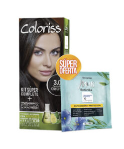 TINTE COLORISS 3 CASTANO OSCURO +TRAT X 30 GR