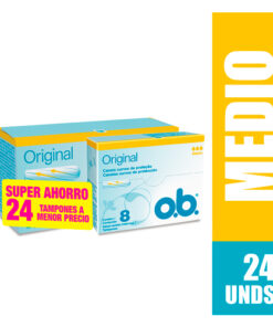 TAMPONES O.B ORIG.MEDIO X 16UN +8 UNDS